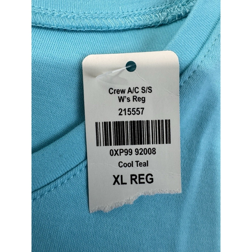 New LL BEAN Cool Teal 100% Cotton Short Sleeve T-Shirt Tee Crew Neck Women's XL - Picture 5 of 12